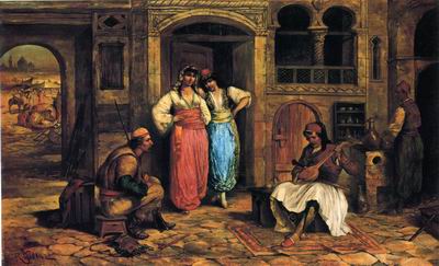 Arab or Arabic people and life. Orientalism oil paintings 597